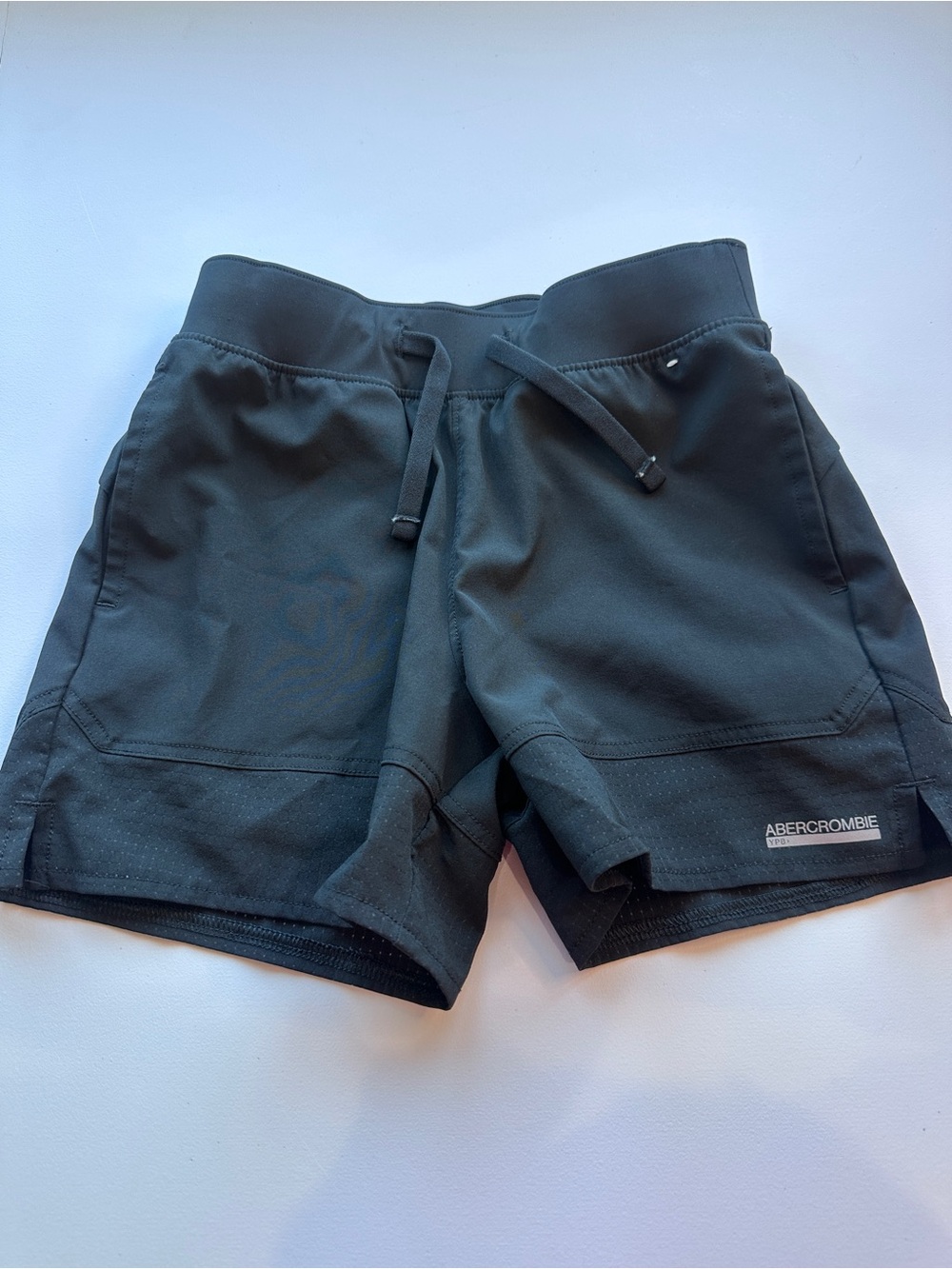 Abercrombie & Fitch Youth Black Athletic Drawstring Shorts 5/6